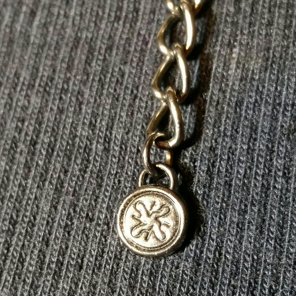 Simply Vera NECKLACE Smoke Tone Chain & Glass Bead - Picture 6 of 11